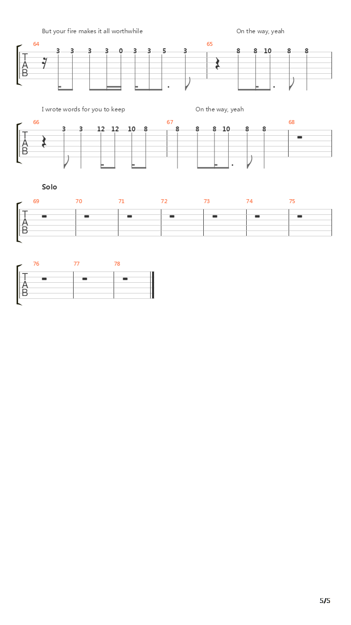 6 To 8吉他谱