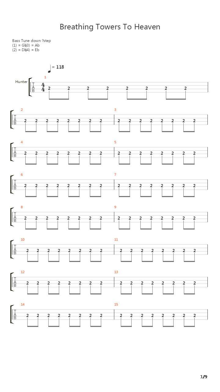 Breathing Towers To Heaven吉他谱