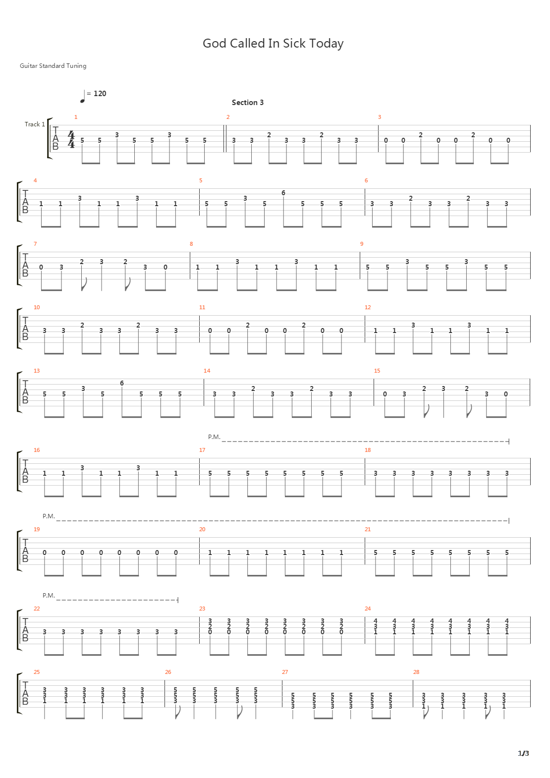 God Called In Sick Today吉他谱