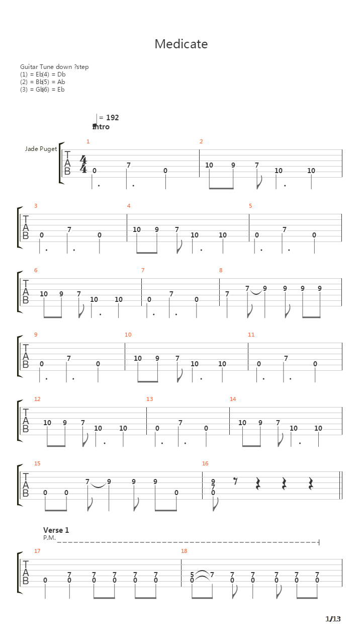 Medicate吉他谱