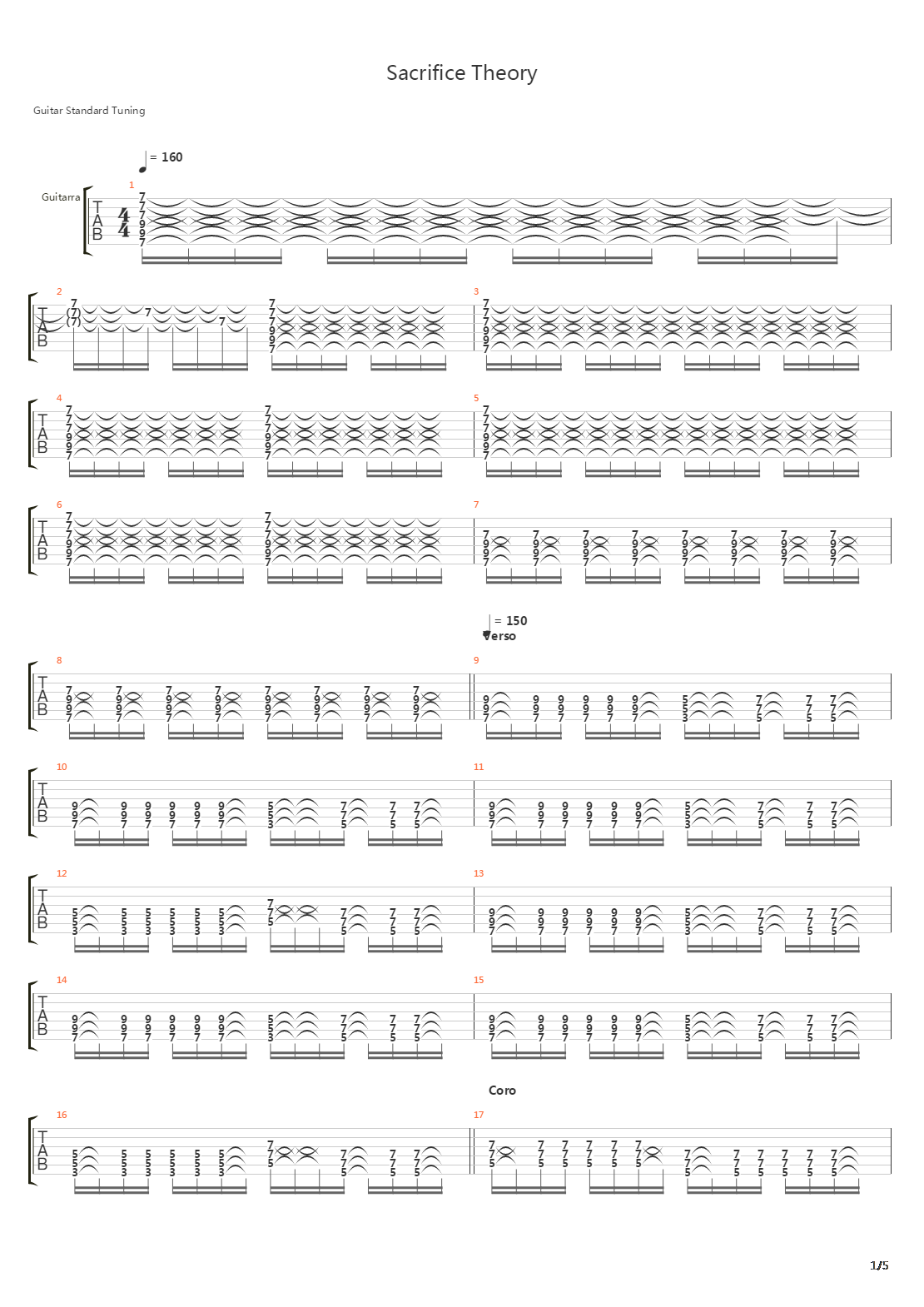 Sacrifice Theory吉他谱