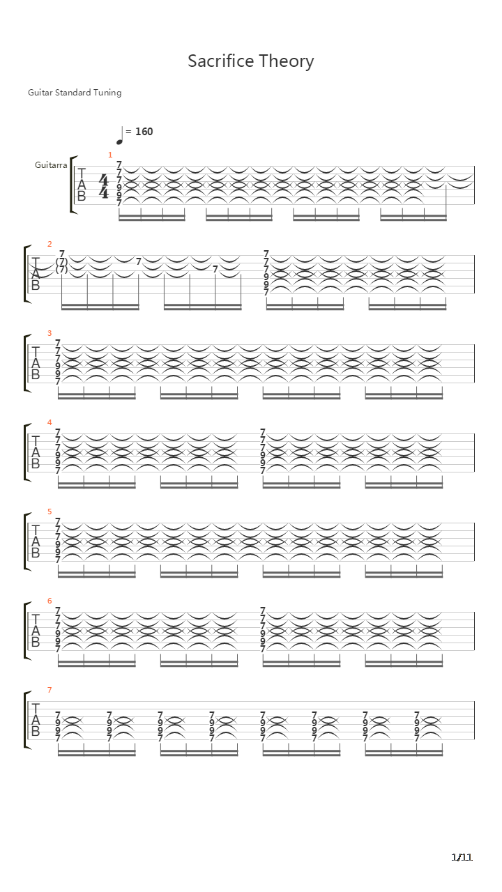 Sacrifice Theory吉他谱