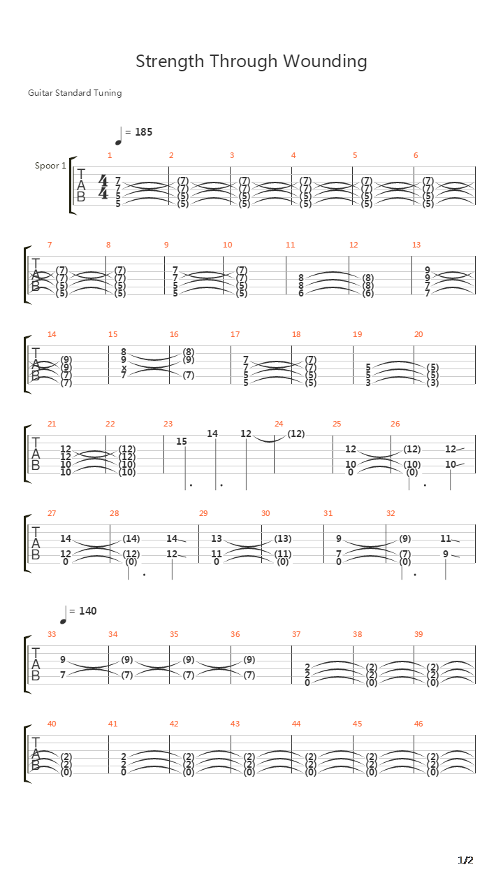 Strength Through Wounding吉他谱