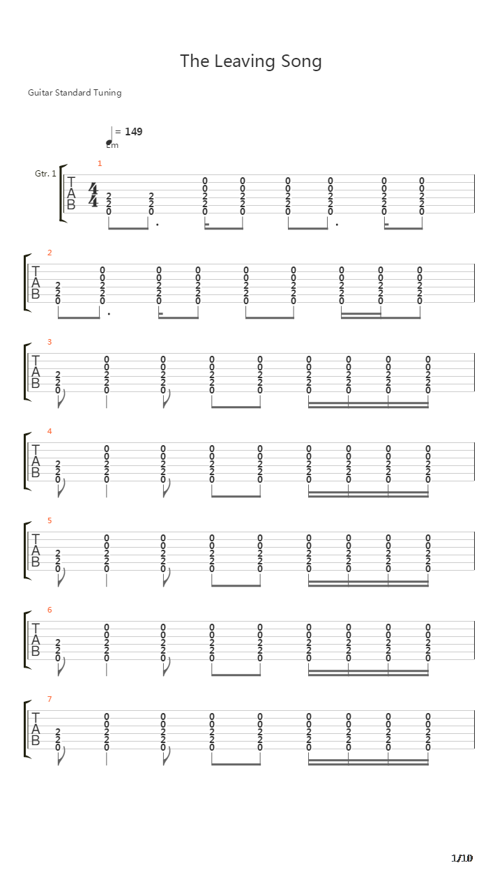 The Leaving Song吉他谱