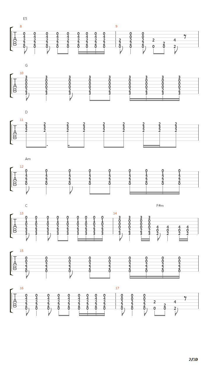 The Leaving Song吉他谱