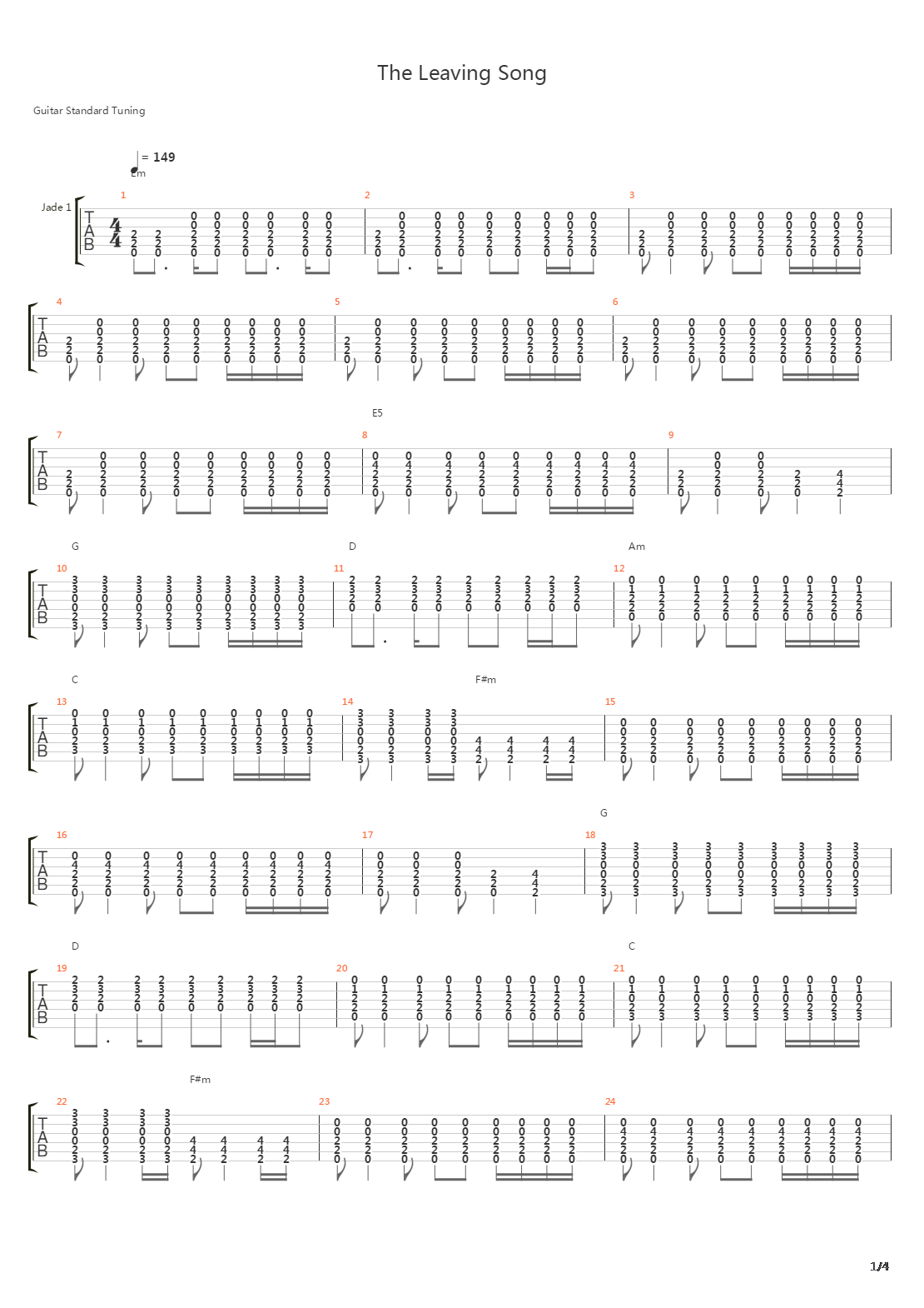 The Leaving Song吉他谱