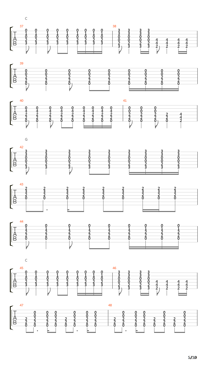 The Leaving Song吉他谱