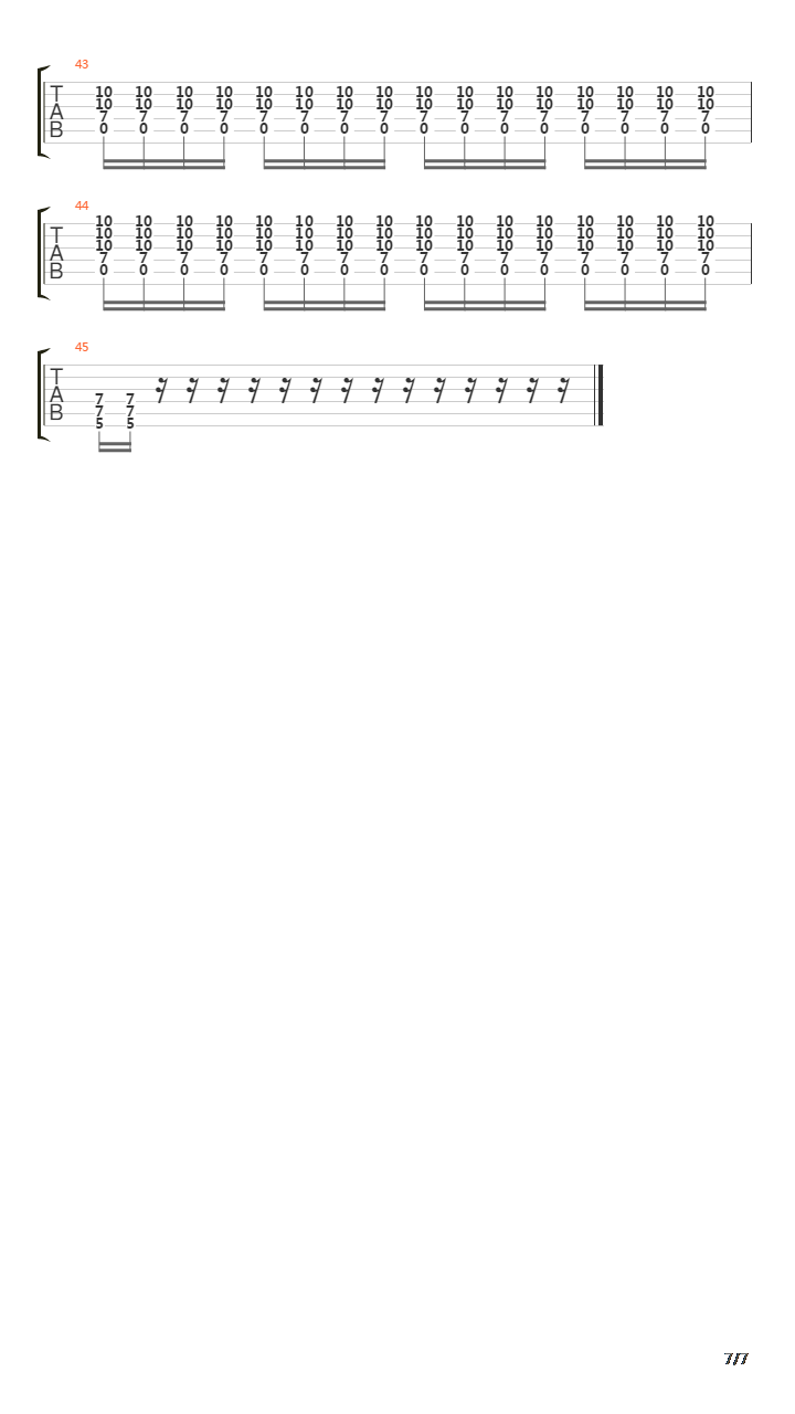 Triple Zero吉他谱