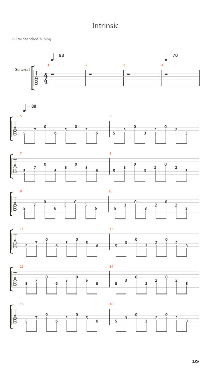 Intrinsic吉他谱
