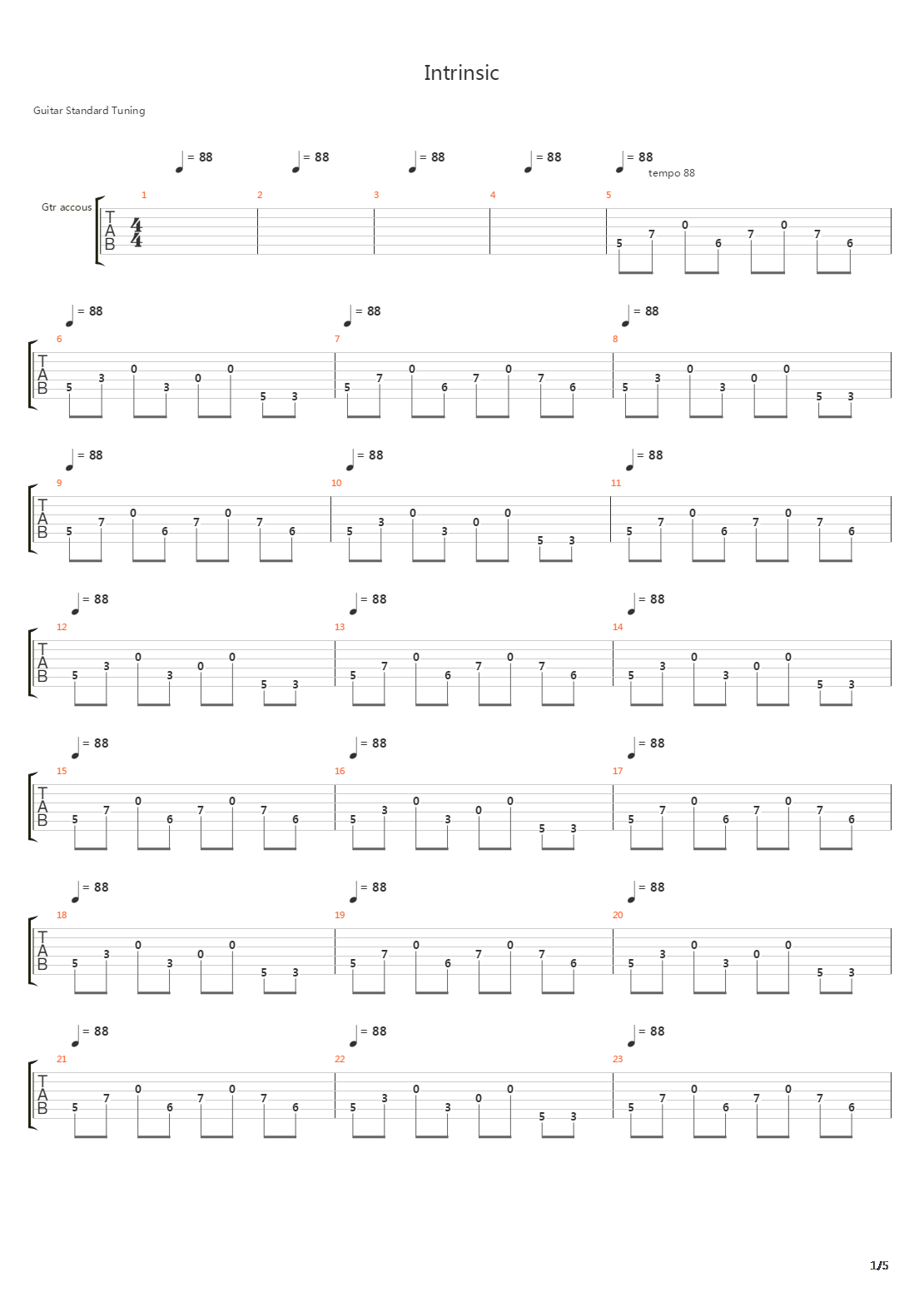 Intrinsic吉他谱