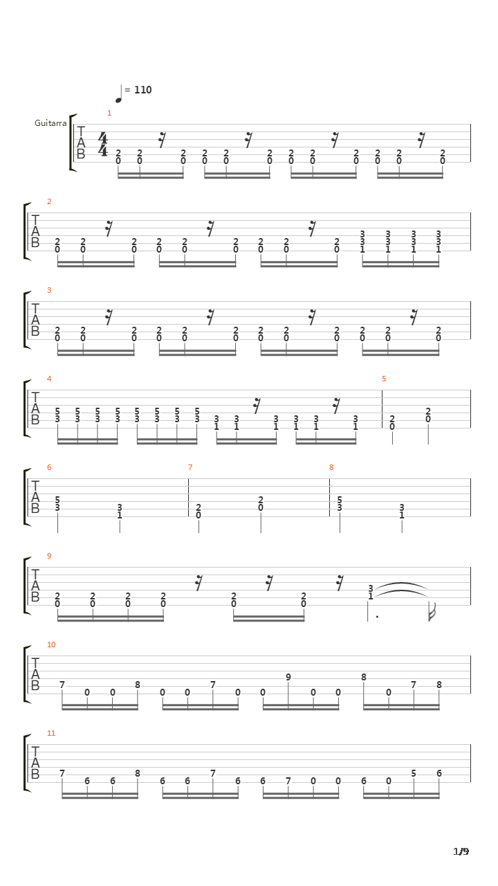 Transitory吉他谱