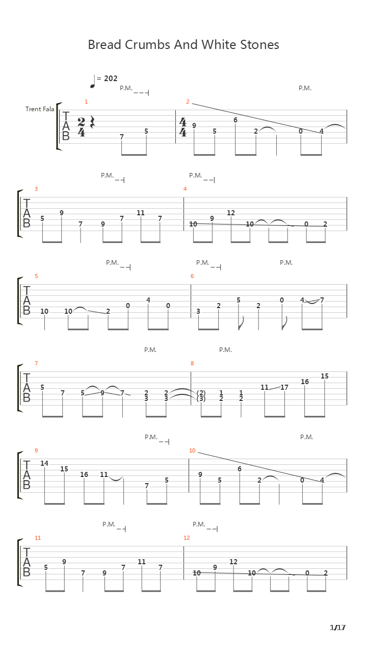 Bread Crumbs And White Stones吉他谱