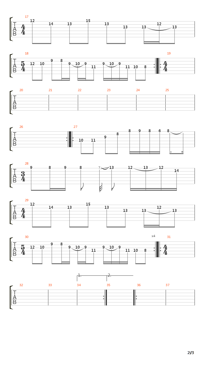 Cursing Akenaten吉他谱