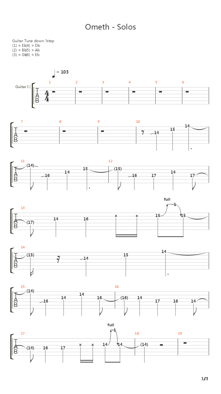 Ometh吉他谱