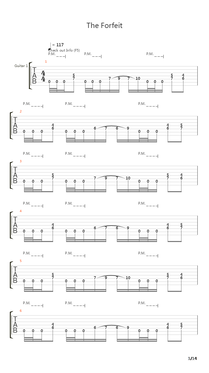 The Forfeit吉他谱