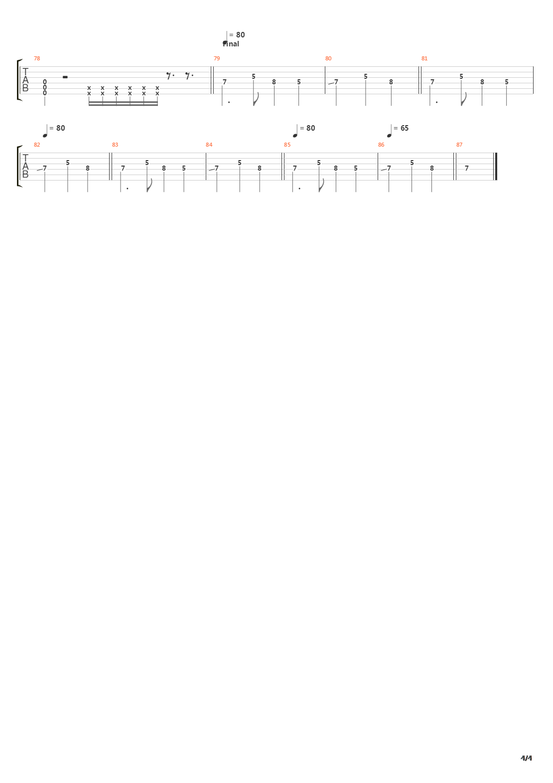 The Thespian吉他谱