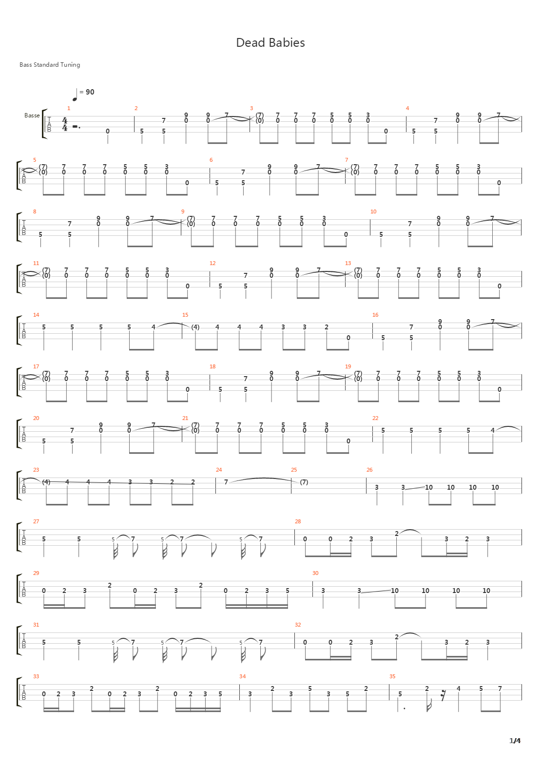 Dead Babies吉他谱
