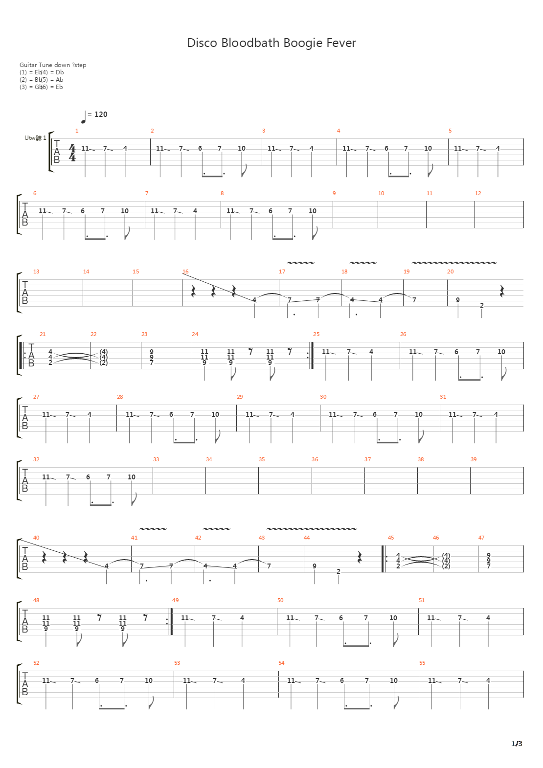 Disco Bloodbath Boogie Fever吉他谱