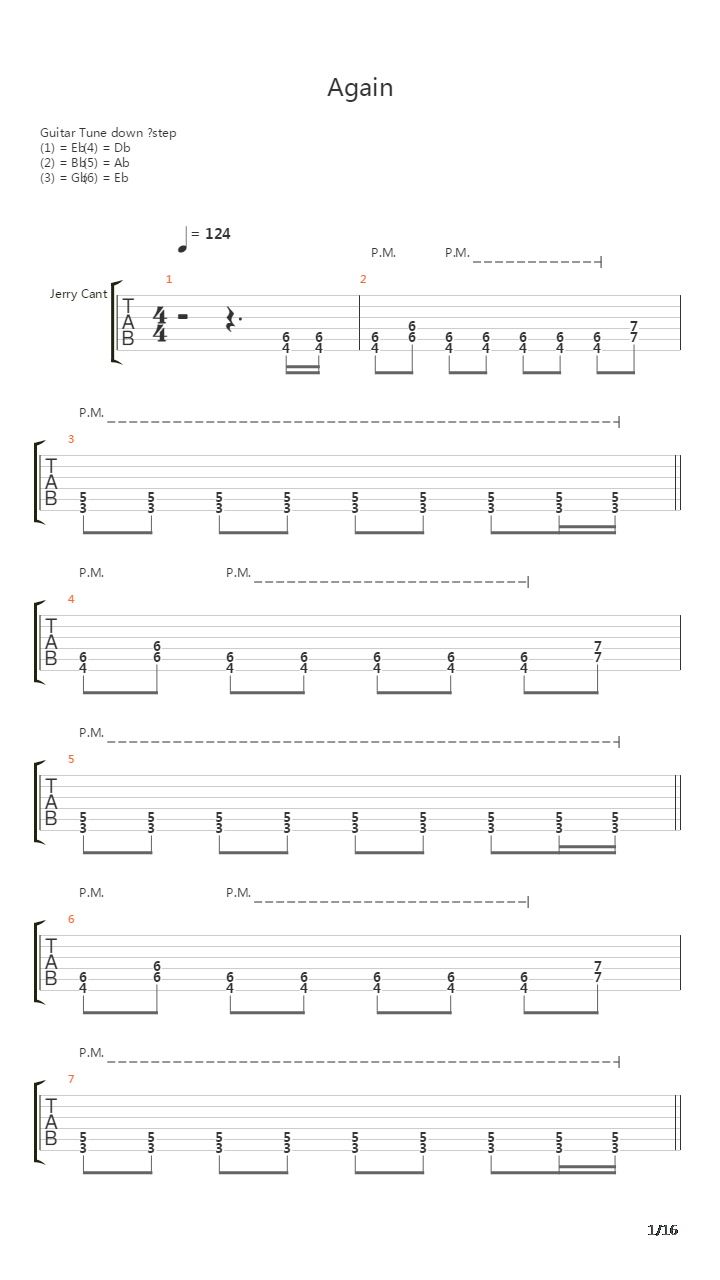 Again吉他谱