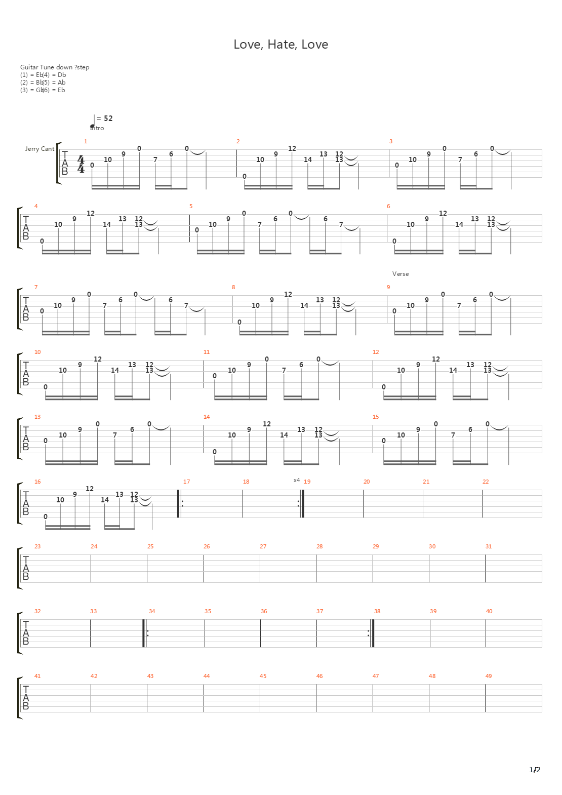 Love Hate Love吉他谱