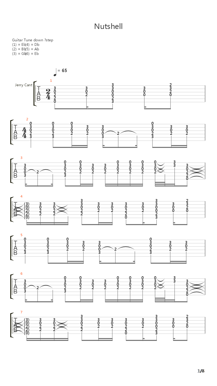 Nutshell吉他谱