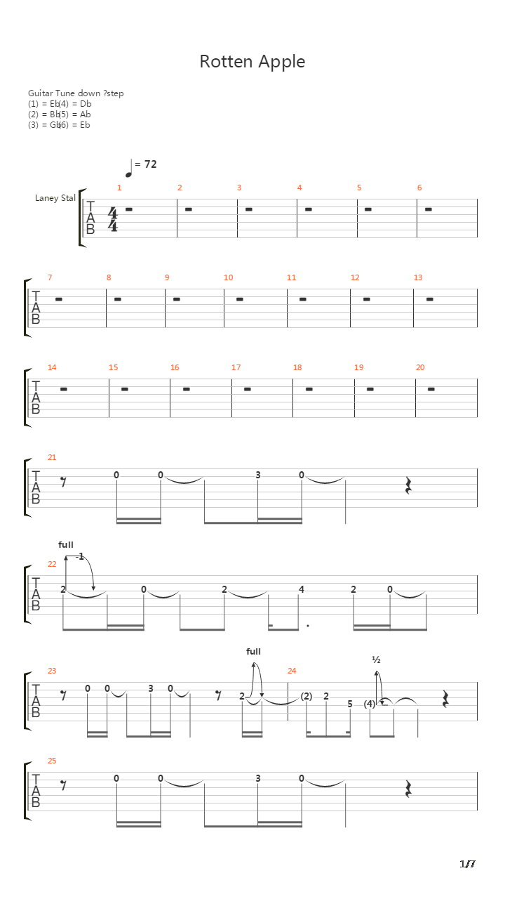 Rotten Apple吉他谱