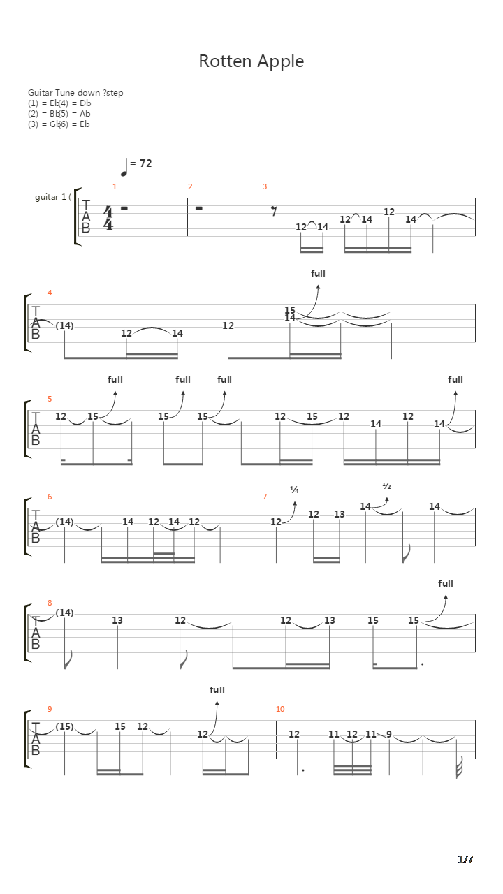 Rotten Apple吉他谱
