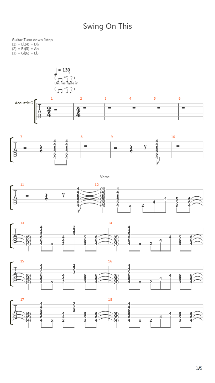 Swing On This吉他谱