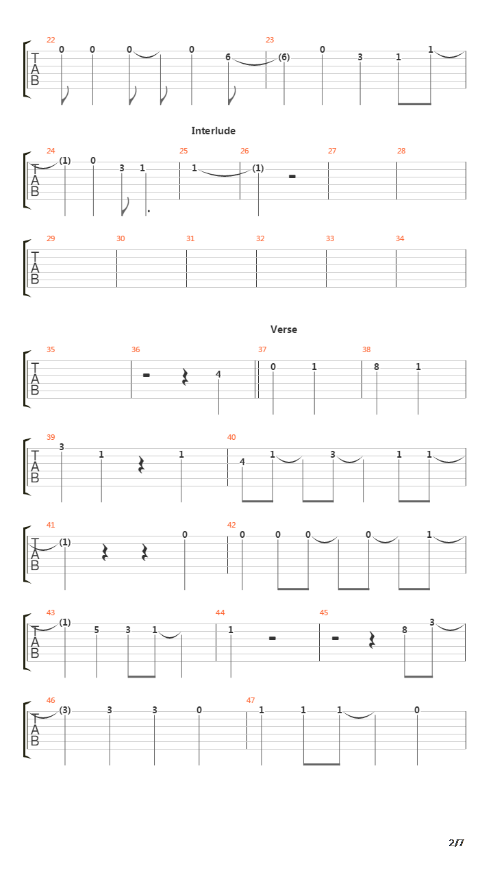 5-3-10-4吉他谱