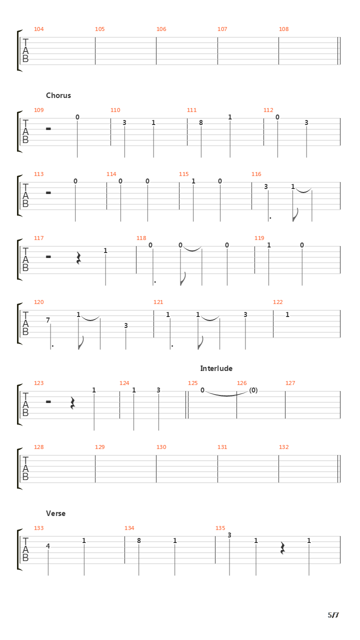 5-3-10-4吉他谱