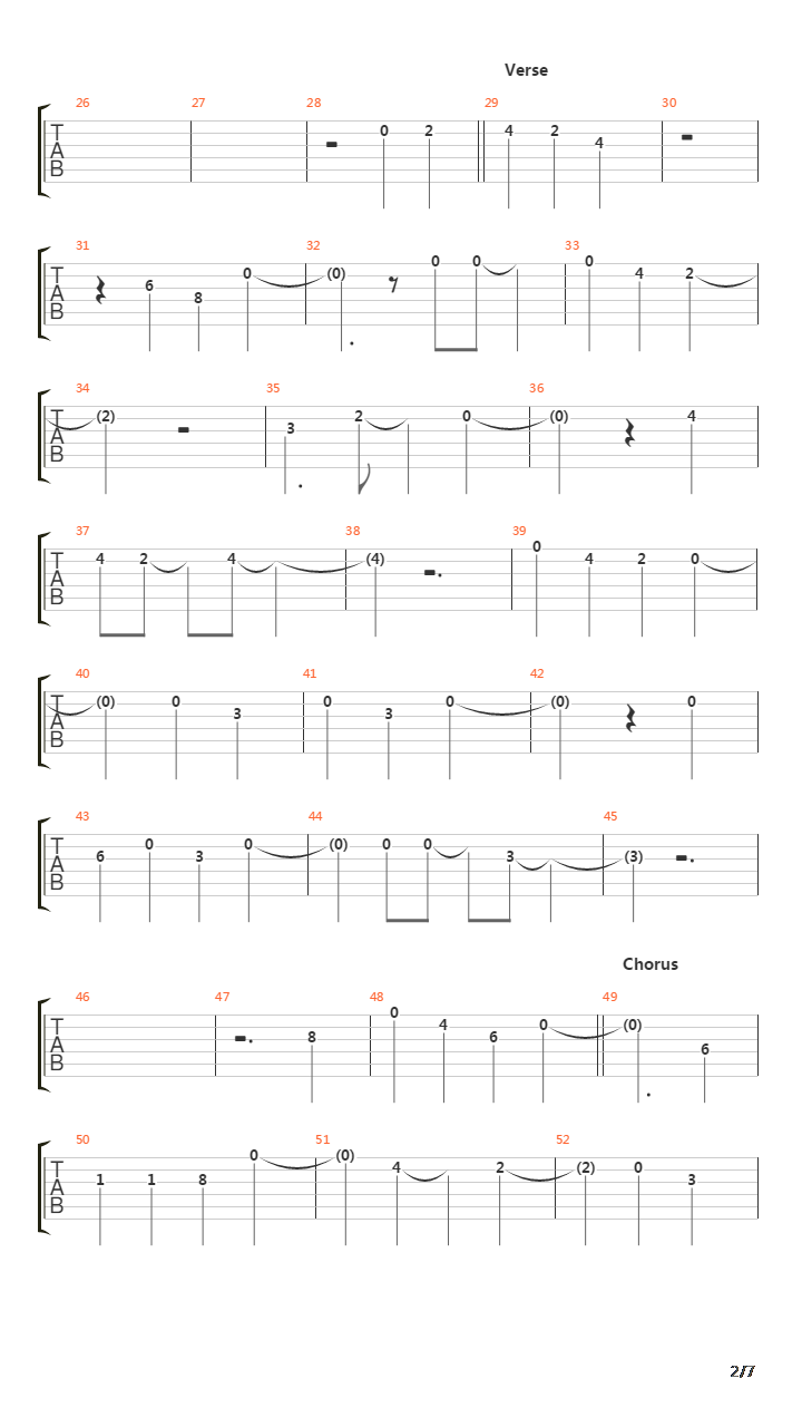 Burn吉他谱