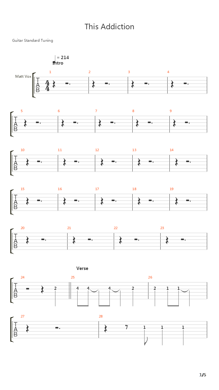 This Addiction吉他谱