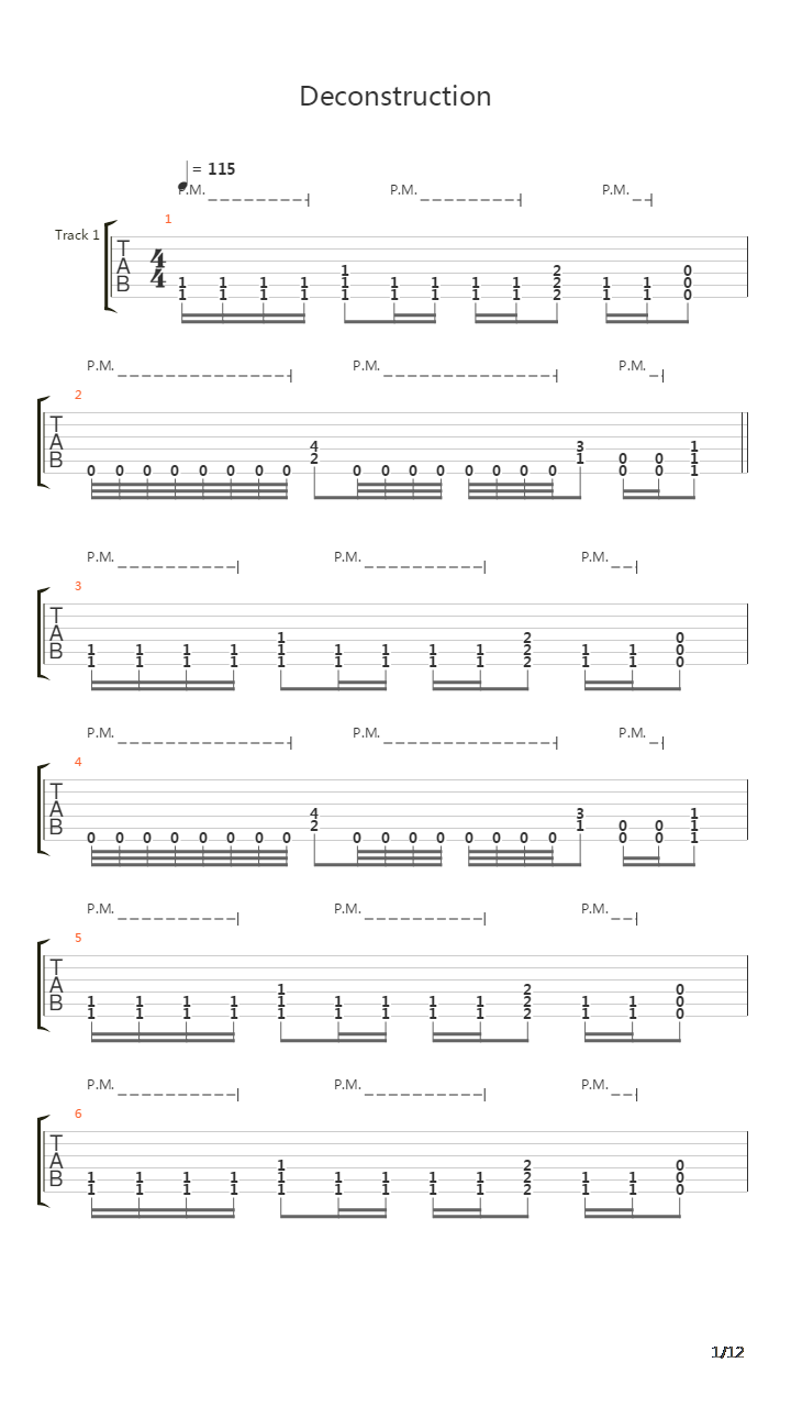 Deconstruction吉他谱