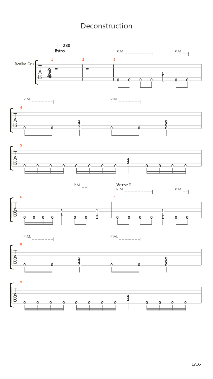 Deconstruction吉他谱