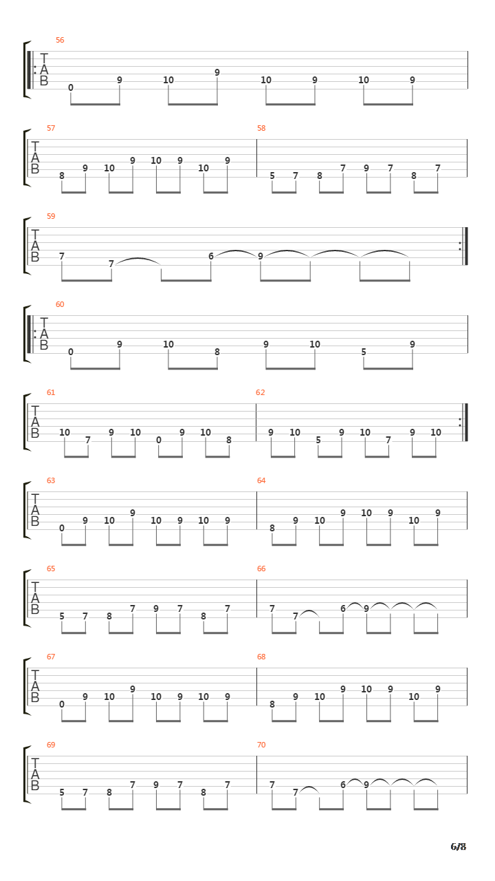 Laid To Rest吉他谱