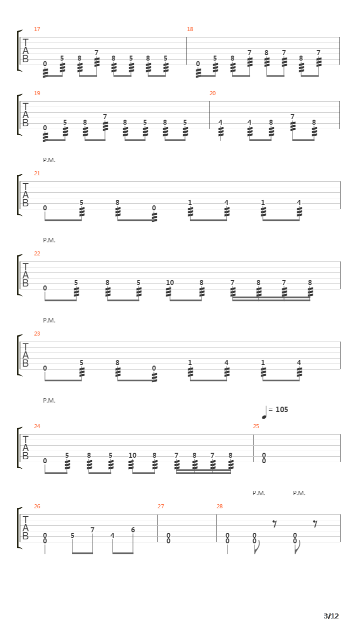 Laid To Rest吉他谱