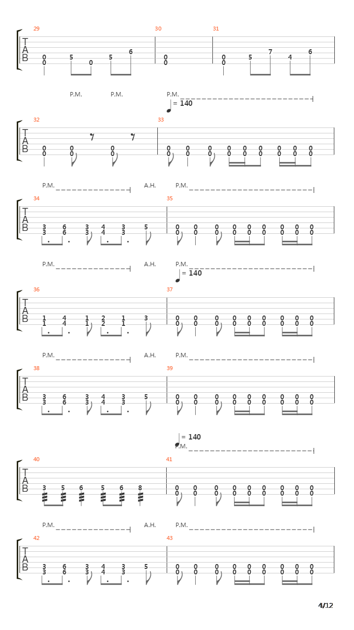 Laid To Rest吉他谱