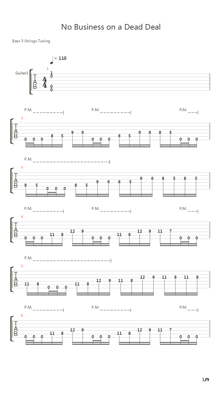 There Is No Business To Be Done On A Dead Planet吉他谱