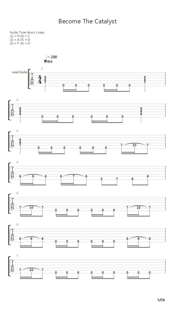 Become The Catalyst吉他谱