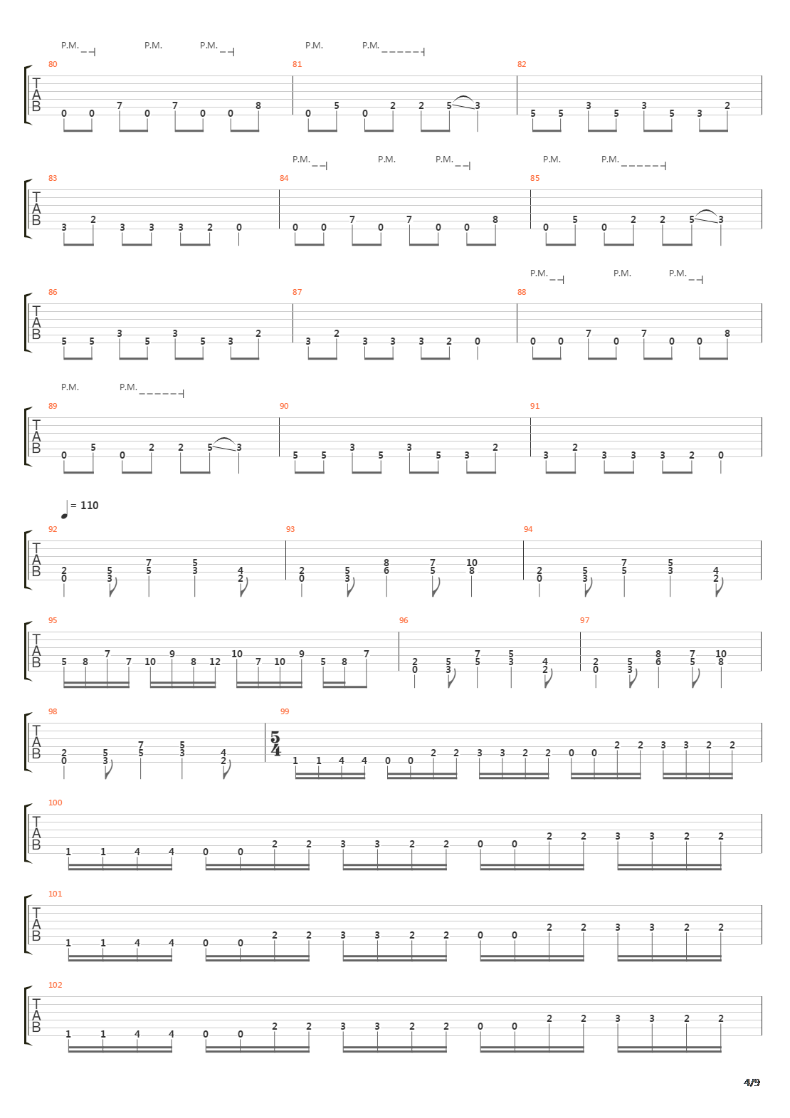 Erase吉他谱