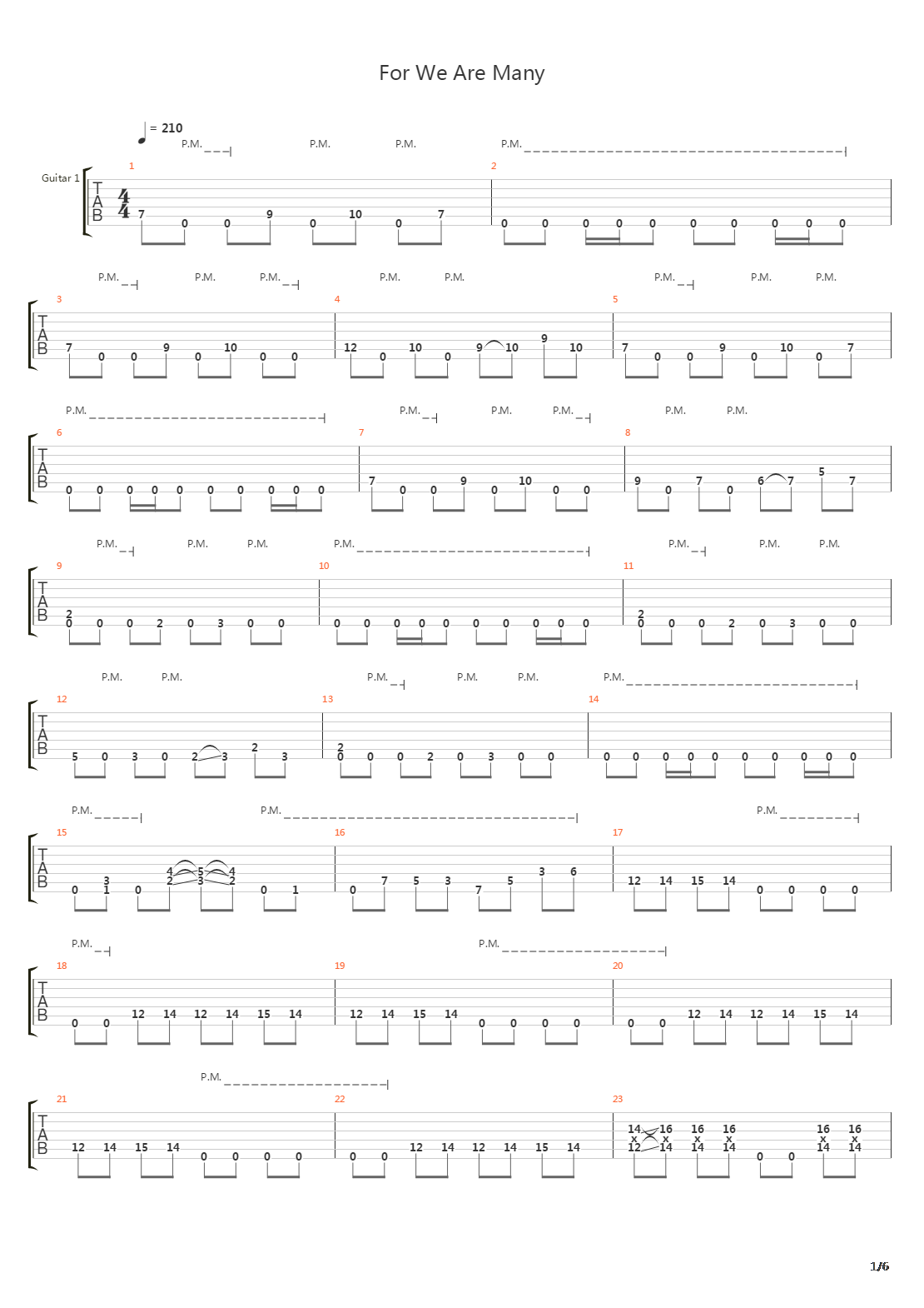 For We Are Many吉他谱