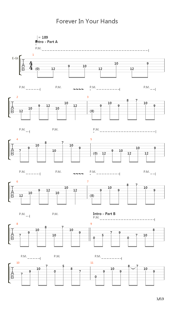 Forever In Your Hands吉他谱