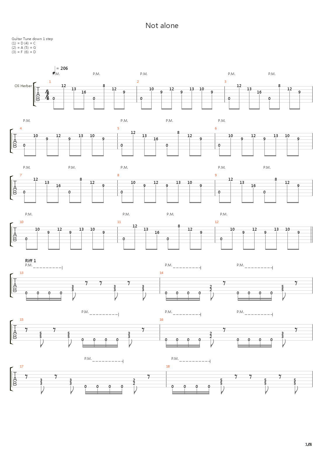 Not Alone吉他谱