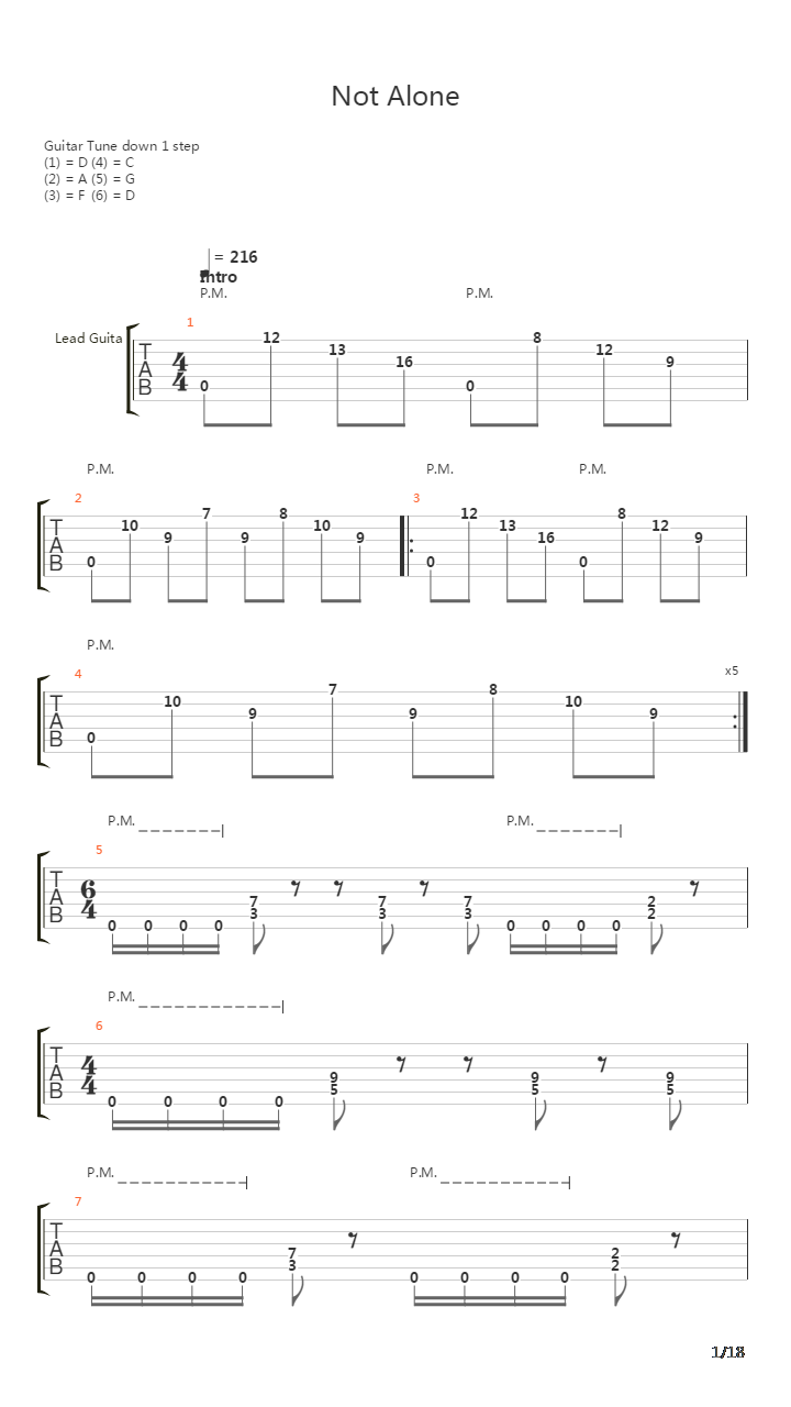 Not Alone吉他谱