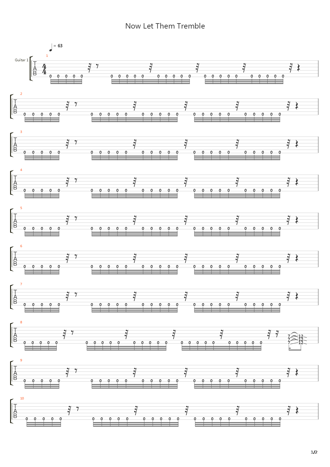 Now Let Them Tremble吉他谱
