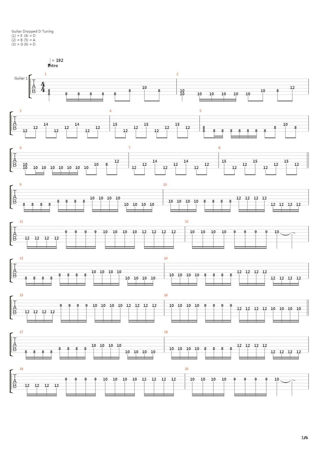 Six吉他谱