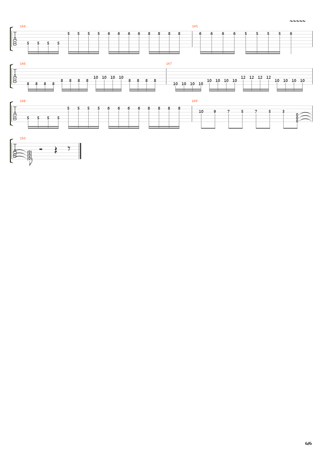 Six(10)吉他谱