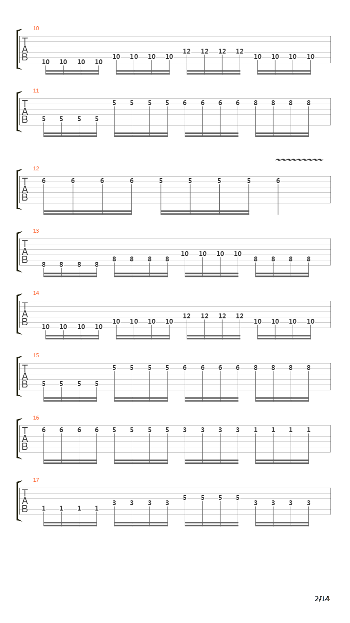 Six(10)吉他谱