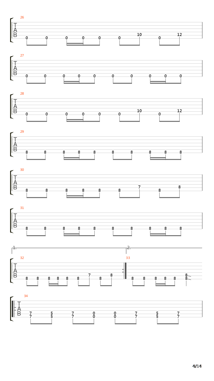 Six(10)吉他谱