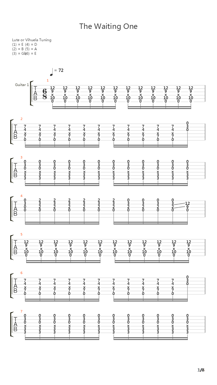The Waiting One吉他谱